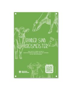 Schild "Rinder sind Kreismeister"